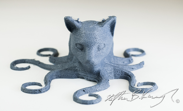 A 3D model cat-octopus printed in 3D Printing Dublin, Rathmines, Dublin, Ireland. 29th September 2014